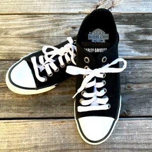 Harley-Davidson Black & White Casual Sneakers Size 8.5